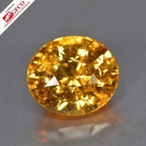 8.28Ct GFCO Certified Natural Orange Grossular Garnet Oval Shape - Srilanka Gem - Picture 1 of 3