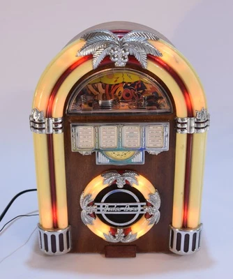 vintage MINI JUKEBOX RADIO Beleuchtung Amerika Deko USA Kult 50s Rockabilly - Bild 1 von 4