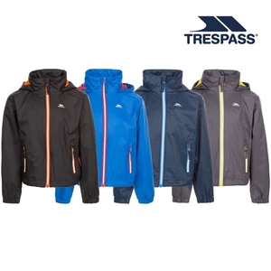 Trespass Boys Waterproof Jacket Foldaway Hood Briar - Picture 1 of 9