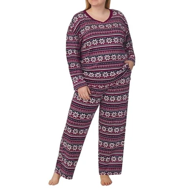Nautica NWT Womens 2 piece Fleece Pajama loungewear Sleepwear Set 2X plus sz. - Image 1 of 4