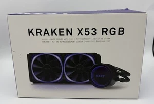 NZXT RL-KRX53-RW Kraken X53 RGB 240mm CPU Liquid Cooler - White *READ / AS-IS* - Photo 1/15
