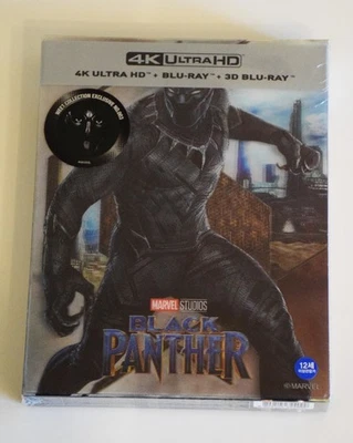 Black Panther 4K + Blu-ray + 3D Blu-ray WeET Collection Exclusive SteelBook B1 Foto 1 de 4
