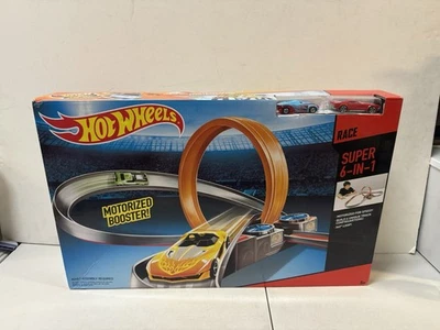 Hot Wheels Track Builder System Race Super 6-in-1 Set With Two Vehicles - Image 1 of 4