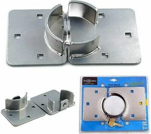 1X Heavy Duty Van Garage Shed Door Security Padlock Hasp Set Shackle Disc Lock - Picture 1 of 5