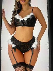 tuopu damen Weihnachtsmann Dessous Set - Bild 1 von 2