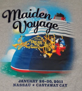 DISNEY DREAM CRUISE LINE MAIDEN VOYAGE 2011 - GRAY 3XL T-SHIRT K94 - Picture 1 of 5