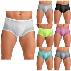 Calzoncillos boxer de seda helada para hombre ropa interior calzoncillos boxer sedosos pantalones cortos bolsa abultada ropa interior - Imagen 1 de 76