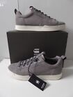 G-STAR RAW Designer TRAINERS, Size UK 11, GREY Suede/Denim, BOXED, Euro 45,Shoes