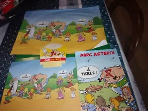 PARC ASTERIX 2 ancien set de table papier et 1 carton frites +1 pochette papier - Photo 1/5