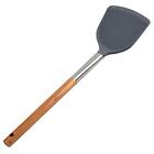  Silicone Shovel Non-Stick Pan Spatula Cooking Shovel with Long Wood Handle, 