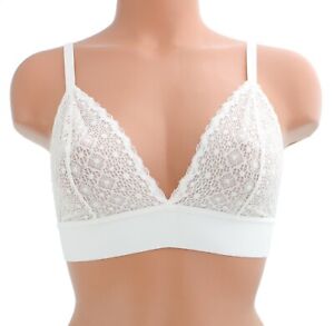 Lively The Crochet Lace Bralette 47666, Sheer Lace Cups, Stretch, Plunge Front