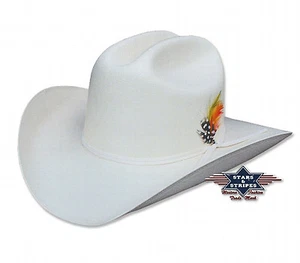 Ref ARIZONA Verdadero SOMBRERO WESTERN COUNTRY USA Blanco Crema Hombre/Mujer - Imagen 1 de 3