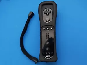 Mando a distancia oficial Nintendo Wii/Wii U Motion Plus negro Wiimote OEM - Imagen 1 de 3