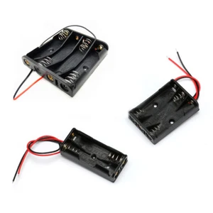 2 3 4 x AAA Battery Holder Plastic Batteries Box Battery Storage Case With Wire - Picture 1 of 9