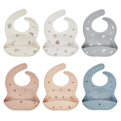 Newborn Boys Girls Feeding Saliva Towel Baby Grade Silicone Bibs - image 1 of 4