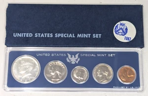US Mint United States Special Mint Set SMS 1967 Kennedy Half Dollar 5 Coins - Picture 1 of 15