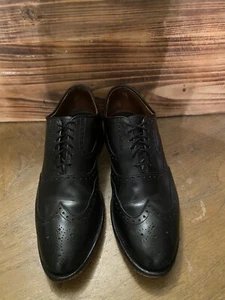 Allen Edmonds "McClain" Black Leather Wingtip Oxford Men's Size 9.5 D 🇺🇸 - Picture 1 of 9