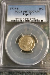 1979-s Roosevelt Dime PR70 DCAM Type 2 - Picture 1 of 2