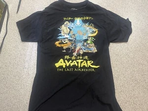 AVATAR The Last Airbender TShirt Adult Large Black Anime Cartoon Tee Nickelodeon - Picture 1 of 6