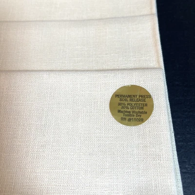 Set of 8 Off-White Beige Cloth Napkins Faux Linen Poly Cotton 17” Square – NEW - Image 1 of 4