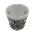 Vintage Galaxy milk glass coffee mug cup Advertising Hills Automotive Service US