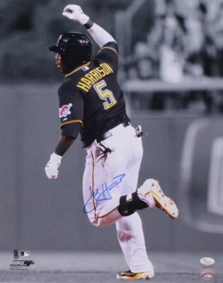 JOSH HARRISON SIGNED 16x20 MLB PHOTOFILE PITTSBURGH PIRATES JSA COA AUTO PHOTO - Image 1 of 2