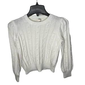 J.Crew Crewcuts Girls Bauble Popover Sweater Ivory Size M(8-9) BI888 - Picture 1 of 4