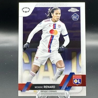 2023 Topps Chrome Women's UEFA WENDIE RENARD #91 Olympique Lyonnais RC - Image 1 of 2