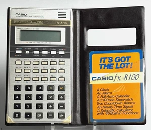 Calculatrice scientifique CASIO fx-8100 Scientific Calculator Chronogr w/Case - Afbeelding 1 van 6
