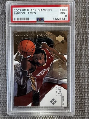 2003 UD Black Diamond #184 Lebron James RC Rookie Card PSA 9 - Image 1 of 2