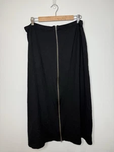 Falda Larga Jill Mediana Negra Frontal Cremallera 2 Vías MAXI Modesta Capas Minimalistas M - Imagen 1 de 6