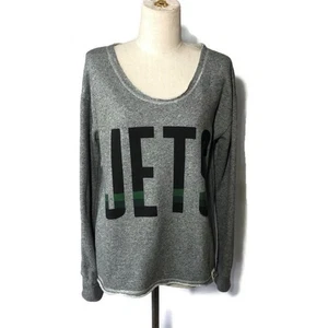 Junk Food M grey Jets scoop neck top - Picture 1 of 5