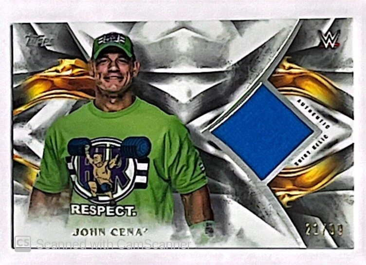 2019 TOPPS WWE UNDISPUTED JOHN CENA SHIRT RELIC 21/99 - Image 1 of 2