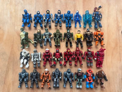 Lot of 32pcs Mega Bloks Construx Halo UNSC Spartan Mini Figures - All different - Image 1 of 4