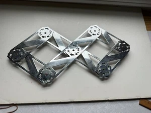 Vintage verchromt klappbar Metall Verlängerung klappbar Akkordeon Untersetzer Rautenform - Bild 1 von 4