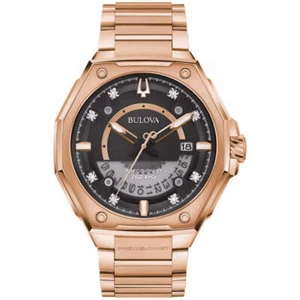 Bulova Icon schwarze Diamant Herrenuhr 97D129 - Bild 1 von 3