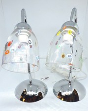 N°2 Lamp Glass Murano With Murrina Millefiori And Structure Chrome Luminossima