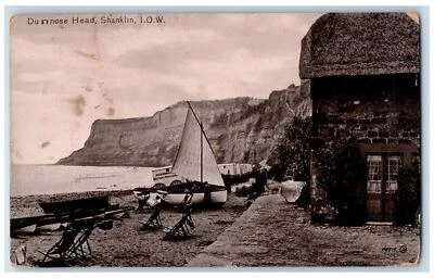 1916 View of Dunnose Head Shanklin Isle of Wight England Antique Postcard Foto 1 de 3