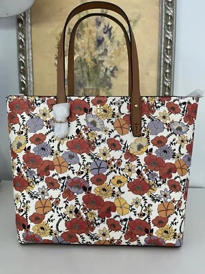 NWT Tory Burch Kerrington Blossom Ditsy Leather Tote Bag Handbag - Image 1 of 4