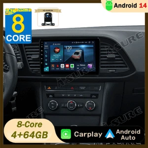 4+64G Android 14 Autoradio CarPlay GPS Navi +Kam Für Seat LEON 5F1 5F5 2012-2019 - Bild 1 von 12