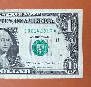 June 14, 2010 (K 06142010 A) Birthday Note $1 One Dollar Bill - Picture 1 of 3