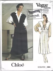 Vogue Designer Sewing Pattern 1584, Chloe Vintage Jumper, Blouse, Size 14, Uncut - Picture 1 of 2