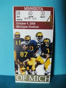 MINNESOTA at MICHIGAN 2004 Football Ticket Stub ~ sehr gut - Bild 1 von 3