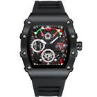 Men's Watch Transparent Tonneau Mechanical Watch Quartz Watch Skeleton Watch