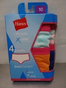 Hanes Girls X-Temp Cool Comfort Briefs ( 4-Pack) # 10 - Picture 1 of 4