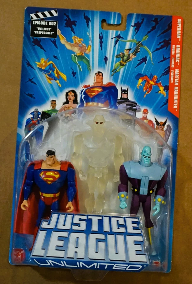 Superman Brainiac Martian Manhunter DC 2004 Mattel Justice League Unlimited
