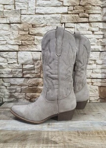 STIVALI DONNA TEXANI TORTORA CAMPEROS COWBOY WESTERN INVERNO MP6372 - Foto 1 di 6