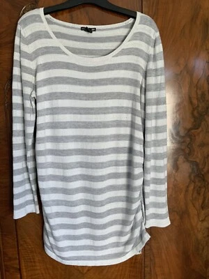 H&M Mama maternity Size XL Long jumper silver grey Sparkle mum-to-be - Image 1 of 4