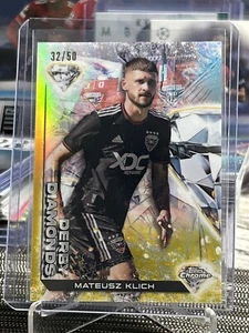 2023 Topps Chrome MLS Derby Diamonds Gold Refractor /50 Mateusz Klich #DD-15 - Picture 1 of 2