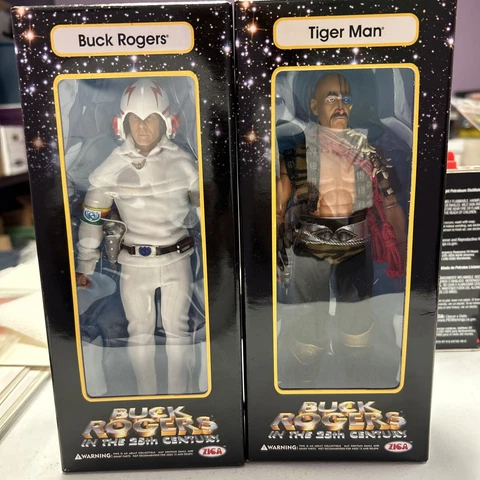 BUCK ROGERS IN THE 25th CENTURY ZICA 8” Action Figure Lot Tiger Man / Buck Roger Cover